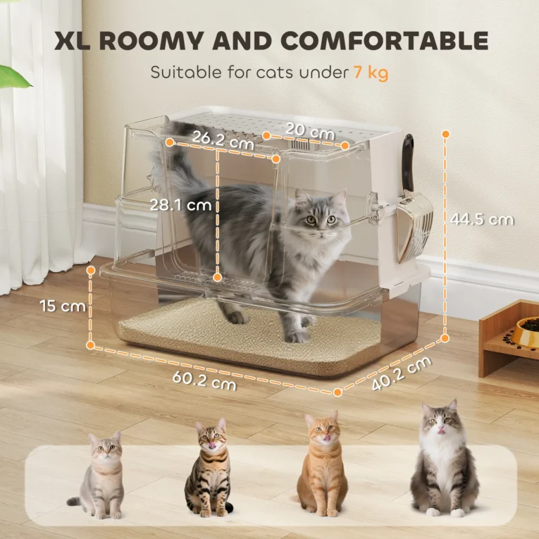 XL Steel Cat Litter Box with Flip Lid and Dual Access – Light Grey XL Steel Cat Litter Box with Flip Lid and Dual Access – Light Grey