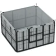 Steel Whelping Pen with Washable Pad – Black, 102cm Square