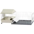 Small-Animal Cage with Detachable Playpen – Beige, 108cm