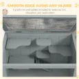 Wooden Small Rodent Enclosure with Storage Shelf – Grey, 60cm