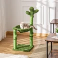 Cactus Cat Tower with Hammock – Green, 96cm