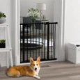 Dog Gate with 7cm Extension – Black, 74–87cm