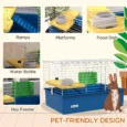 Small-Pet Habitat with Platform 71x46cm – Blue, White
