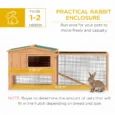 Two-Level Wooden Rabbit Hutch with Enclosed Run – Natural