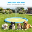 Dog Sprinkler Splash Pad – Blue and Yellow, 170cm