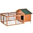 Wooden Rabbit Hutch Pet House 146x95cm – Golden Red