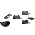 Four-Piece Cat Climbing Wall with Hammock and Nest – Dark Grey