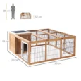 Rabbit Hutch Bunny Cage Open Top 123x120cm – Yellow