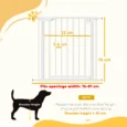 Pressure-Fit Pet Gate with Two-Way Door – White, 76–81cm
