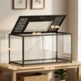 Metal Hamster Habitat with Clear Panels and Opening Top – 100cm