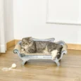 Cardboard Cat Scratching Sofa – Brown and White, 60cm