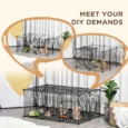 22-Panel Modular Small-Pet Playpen – Black