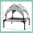 Cooling Raised Pet Bed 76x61cm – Light grey