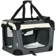 Folding Fabric Pet Carrier – Grey, 50.5 × 33.5 × 35cm