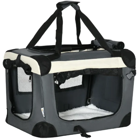 Folding Fabric Pet Carrier &ndash; Grey, 50.5 &times; 33.5 &times; 35cm