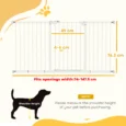 Adjustable Pet Gate with Three Extensions – White, 76.2cm