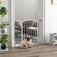 Dog Gate with Extension – White, 78cm High