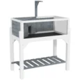 Tortoise House 84.5L x 47.5W x 90Hcm – White and grey