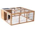 Rabbit Hutch Bunny Cage Open Top 123x120cm – Yellow