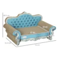 Cardboard Cat Scratcher Sofa with Catnip – Light Blue
