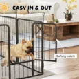 Twelve-Panel Dog Playpen with Two Gates – Black, 60cm High