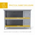 Two-Tier Wooden Rabbit Resting Hutch – Grey