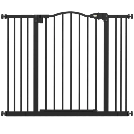 Adjustable Dog Gate &ndash; Black, 78cm High, 74&ndash;100cm