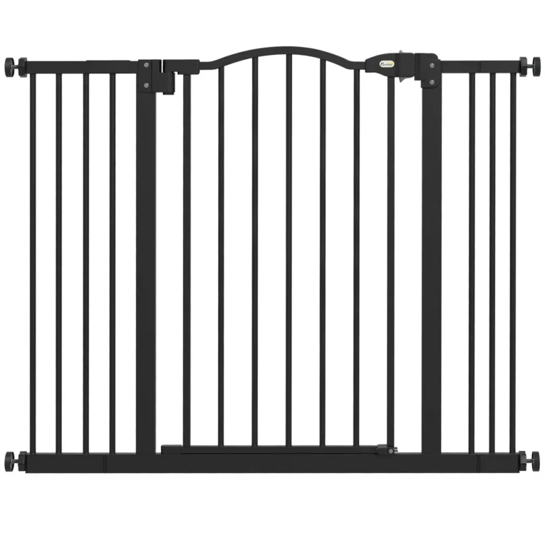 Adjustable Dog Gate – Black, 78cm High, 74–100cm