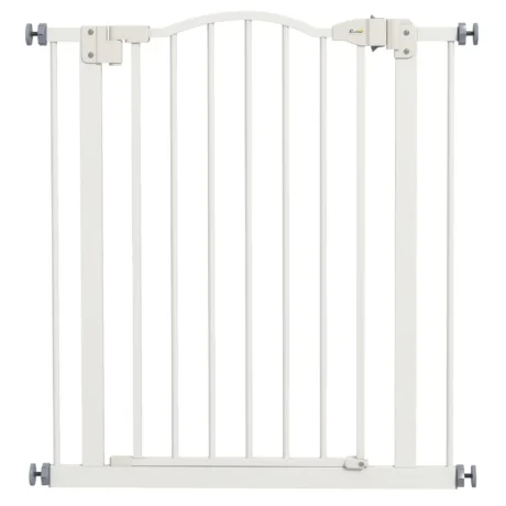 Adjustable Dog Gate – White, 78cm High, 74–80cm