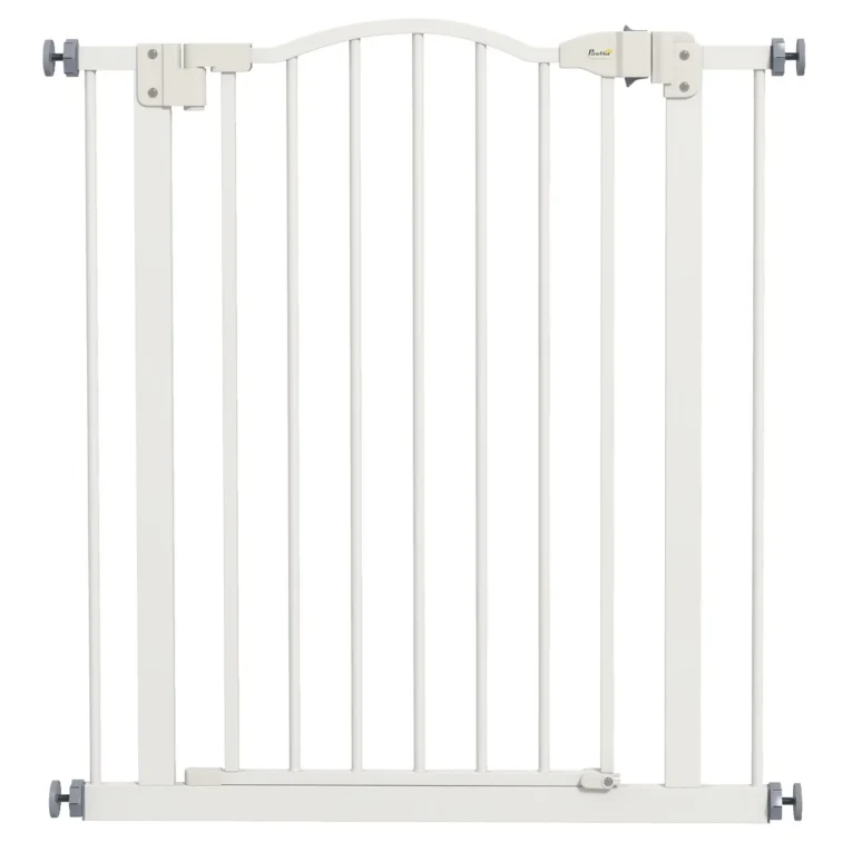Adjustable Dog Gate – White, 78cm High, 74–80cm Adjustable Dog Gate – White, 78cm High, 74–80cm
