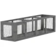 Wooden Cat Run Tunnel with Three Removable Doors – Grey, 150cm