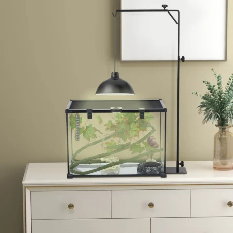 Adjustable Reptile Lamp Stand Holder 86-129cm &ndash; Black &ndash; product view 2