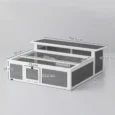 Wooden Tortoise House with Viewing Window – Dark Grey, 113cm