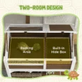 Tortoise House 84 x 51 x 103 cm – Brown and white