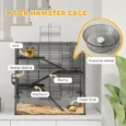 Hamster tank 78.5L x 48.5W x 80Hcm – Black and transparent
