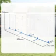 Six-Pole Dog Agility Weave Set with Carry Bag – Blue and White