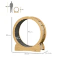 Wooden Cat Exercise Wheel with Brake – 76cm Inner Diameter