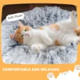 Plush Cat Tunnel with Removable Bed – Light Grey