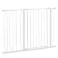Adjustable Walk-Through Dog Gate – White, 75–115cm