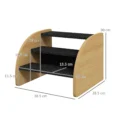 Three-Step Pet Stairs with Side Panels – Oak Tone, 30cm