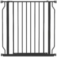 Adjustable Walk-Through Dog Gate – Black, 75–85cm