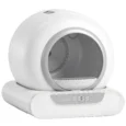Automatic Cat Litter Tray 65L Self-Cleaning APP Control – White, Grey