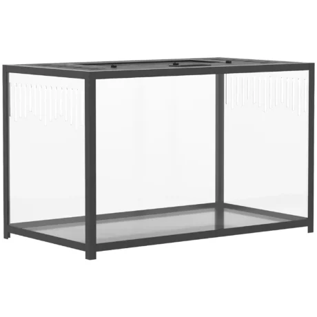 Metal Hamster Habitat with Clear Panels and Deep Base – 80cm