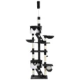 Floor-to-Ceiling Cat Tree with Hammocks and Tunnel – White, 240–260cm