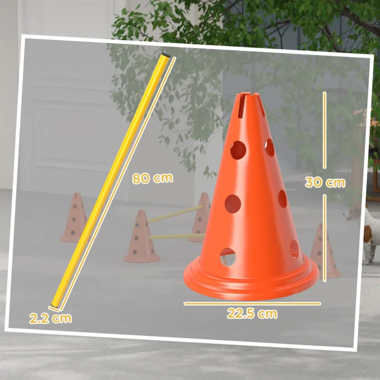 Three-Jump Dog Agility Set with Carry Bag – Orange and Yellow Three-Jump Dog Agility Set with Carry Bag – Orange and Yellow