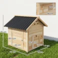Wooden Duck House with Opening Roof and Removable Floor – Natural