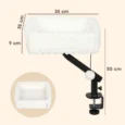 Clamp-On Rotating Cat Bed – White, 35cm