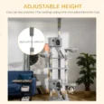 Cat Tree Indoor Adjustable Height 240-260cm – Light grey