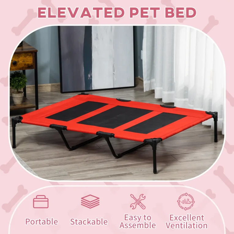 Elevated Dog Bed XX Large 122x92cm – Red