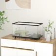 Glass Turtle Tank with Basking Platform and Drain Hose – 50L